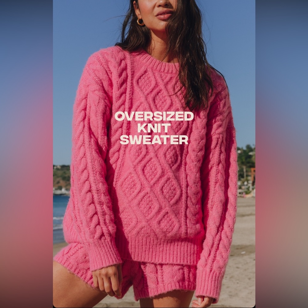 Daily Drills Oversized Knit Sweater - Cheeks